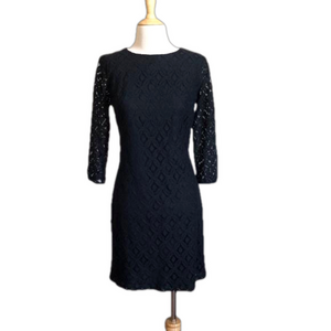 AMANDA UPRICHARD Women's Medium‎ Black Lace Sheath Cocktail Dress Feminine